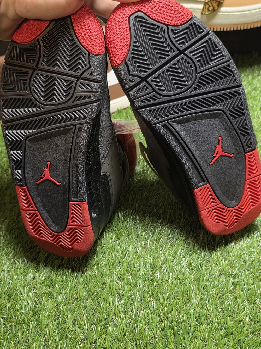 Nike Men's Black Sneakers with Red Accents